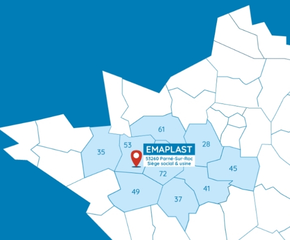 Carte agences EMAPLAST