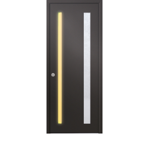 Collection EQUILIBRE Porte Modèle GRAPHITE 1 Noir 2100 LED Jaune