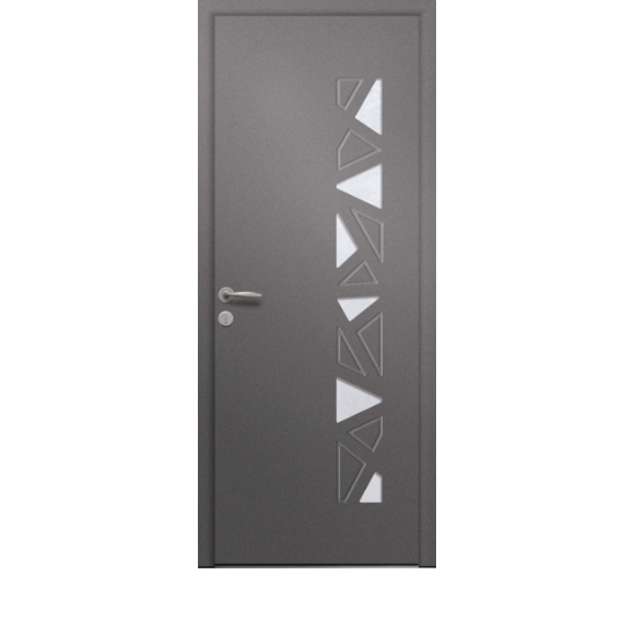 Collection SILLAGE EVOLUTION Porte Modèle PYRITE 6 Sablage Uni Gris 2900