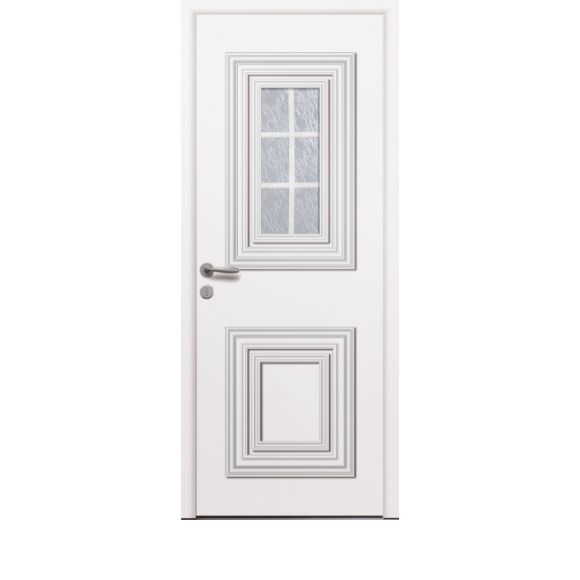 Collection Portes Tradition Modele MORENO 1 Croisillons Blancs 9010